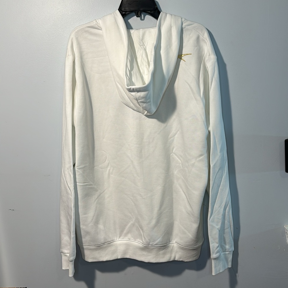 NWT Men’s Reebok‎ White w/ Gold Accents Full Zip Hoodie In Size XL - Picture 8 of 13